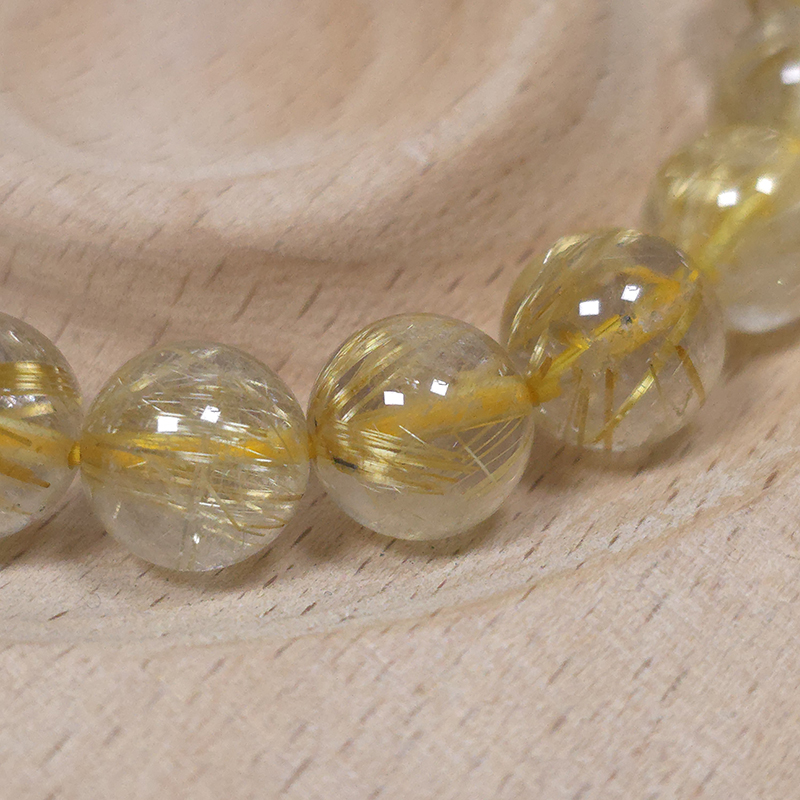 SG LOCAL - AURA HAVEN Natural Brazil Gold Titanium Rutilated Quartz Bracelet