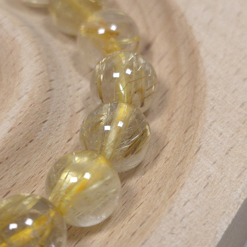 SG LOCAL - AURA HAVEN Natural Brazil Gold Titanium Rutilated Quartz Bracelet