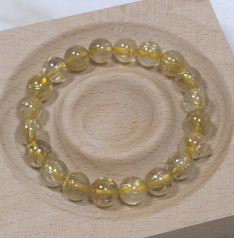 SG LOCAL - AURA HAVEN Natural Brazil Gold Titanium Rutilated Quartz Bracelet