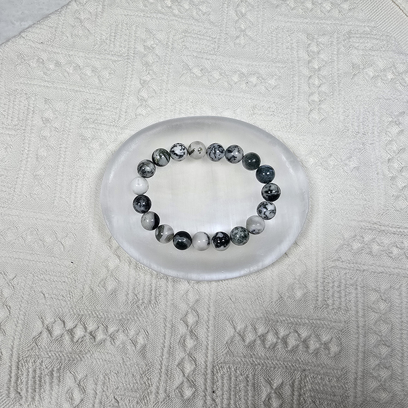 SG LOCAL - AURA HAVEN Natural White Selenite Oval Plate 12cm Cleansing Crystal