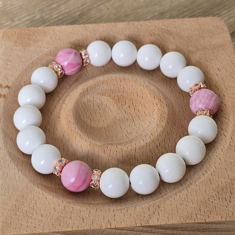 SG LOCAL - AURA HAVEN White & Pink Glitter Bracelet [Made-to-order Product]