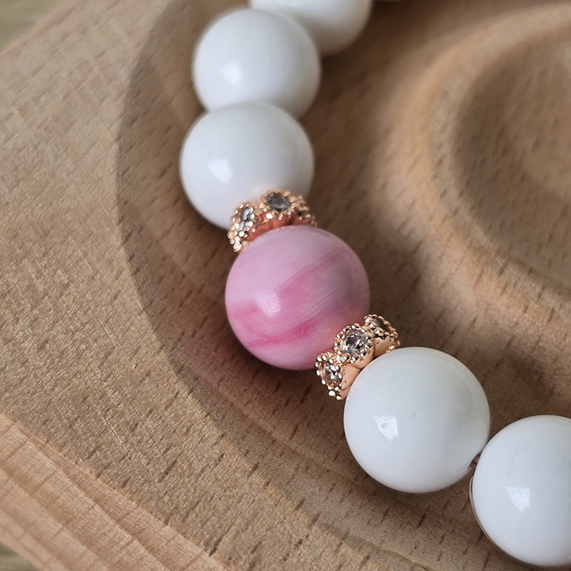 SG LOCAL - AURA HAVEN White & Pink Glitter Bracelet [Made-to-order Product]