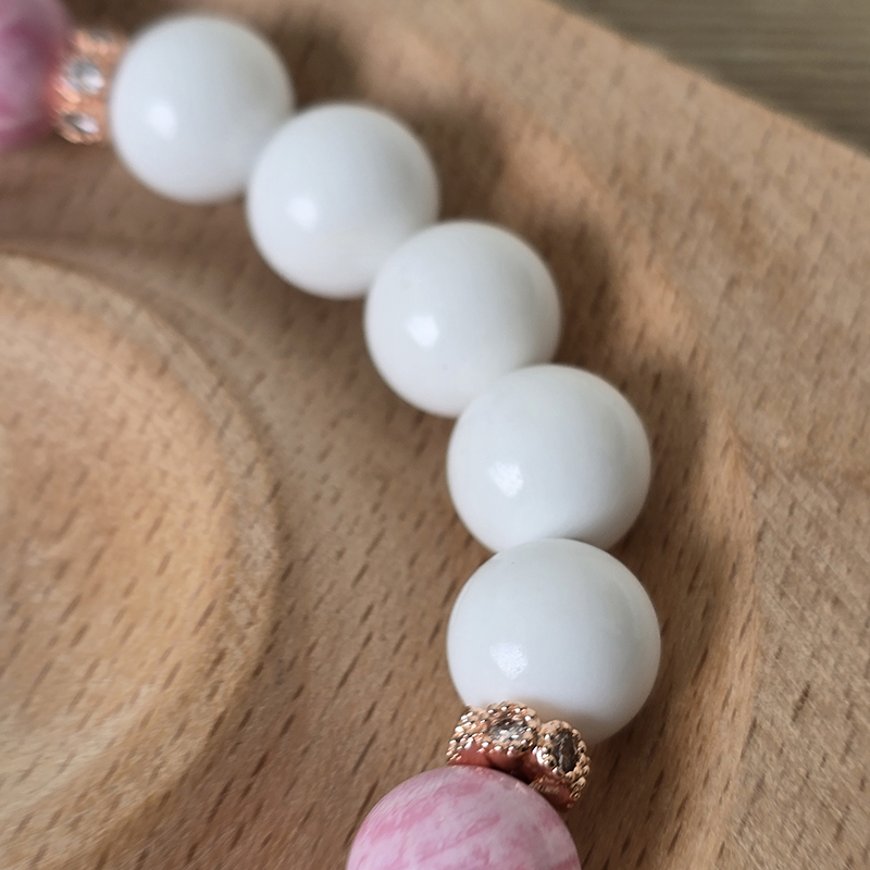 SG LOCAL - AURA HAVEN White & Pink Glitter Bracelet [Made-to-order Product]