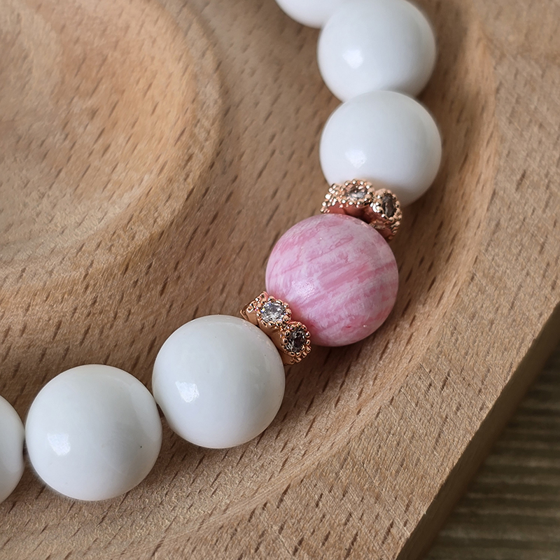 SG LOCAL - AURA HAVEN White & Pink Glitter Bracelet [Made-to-order Product]