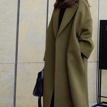 【アウター】大注目 韓国風ファッション フェミニン スリット ロング カーディガン コート