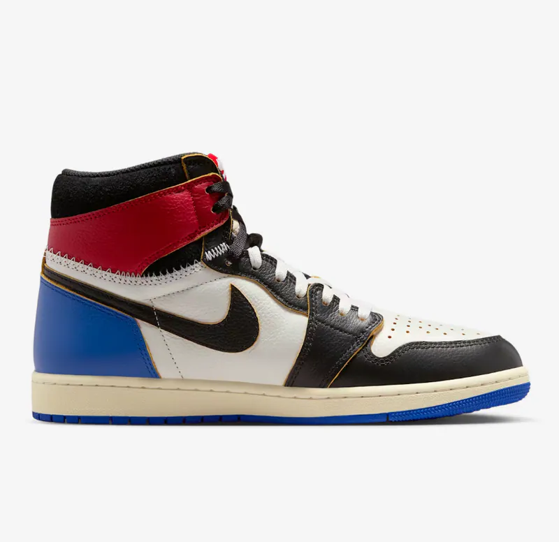 Union x fragment x Air Jordan 1 Black and Varsity Red