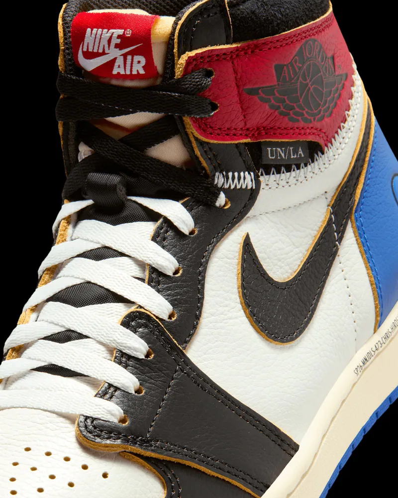 Union x fragment x Air Jordan 1 Black and Varsity Red