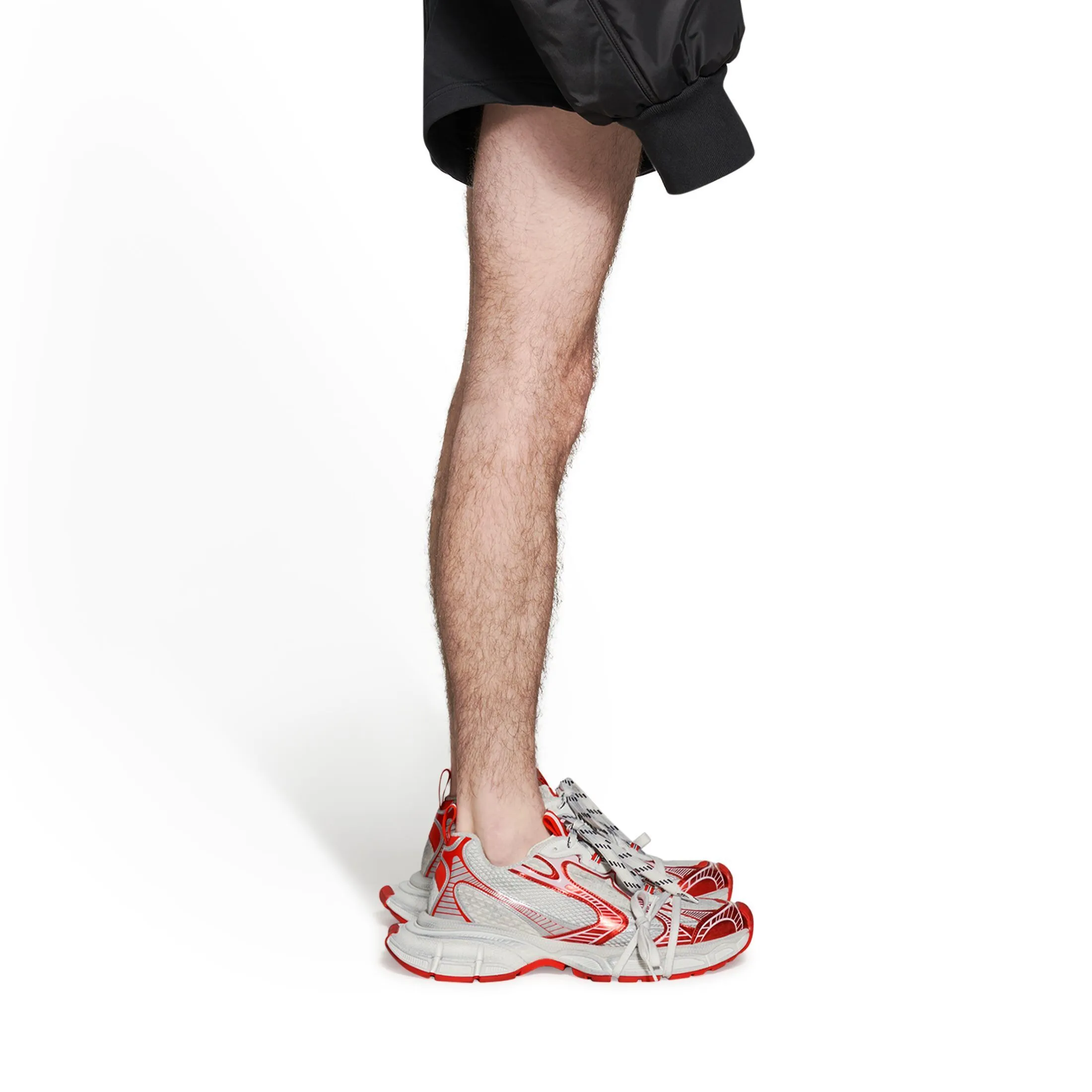 ★BALENCIAGA★ブラックとホワイトのメッシュ & ポリウレタン製 3XL トレーナーは★直営店★