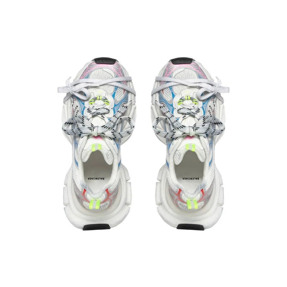 ★BALENCIAGA★ブラックとホワイトのメッシュ & ポリウレタン製 3XL トレーナーは★直営店★