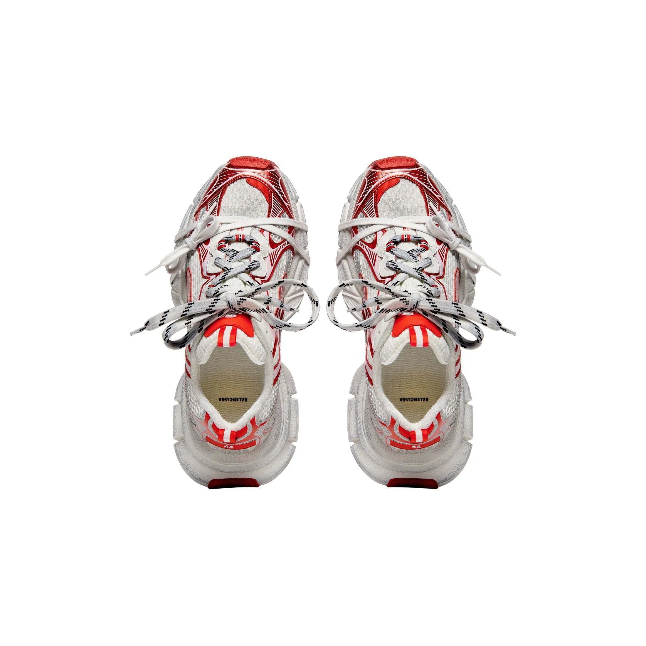 ★BALENCIAGA★ブラックとホワイトのメッシュ & ポリウレタン製 3XL トレーナーは★直営店★