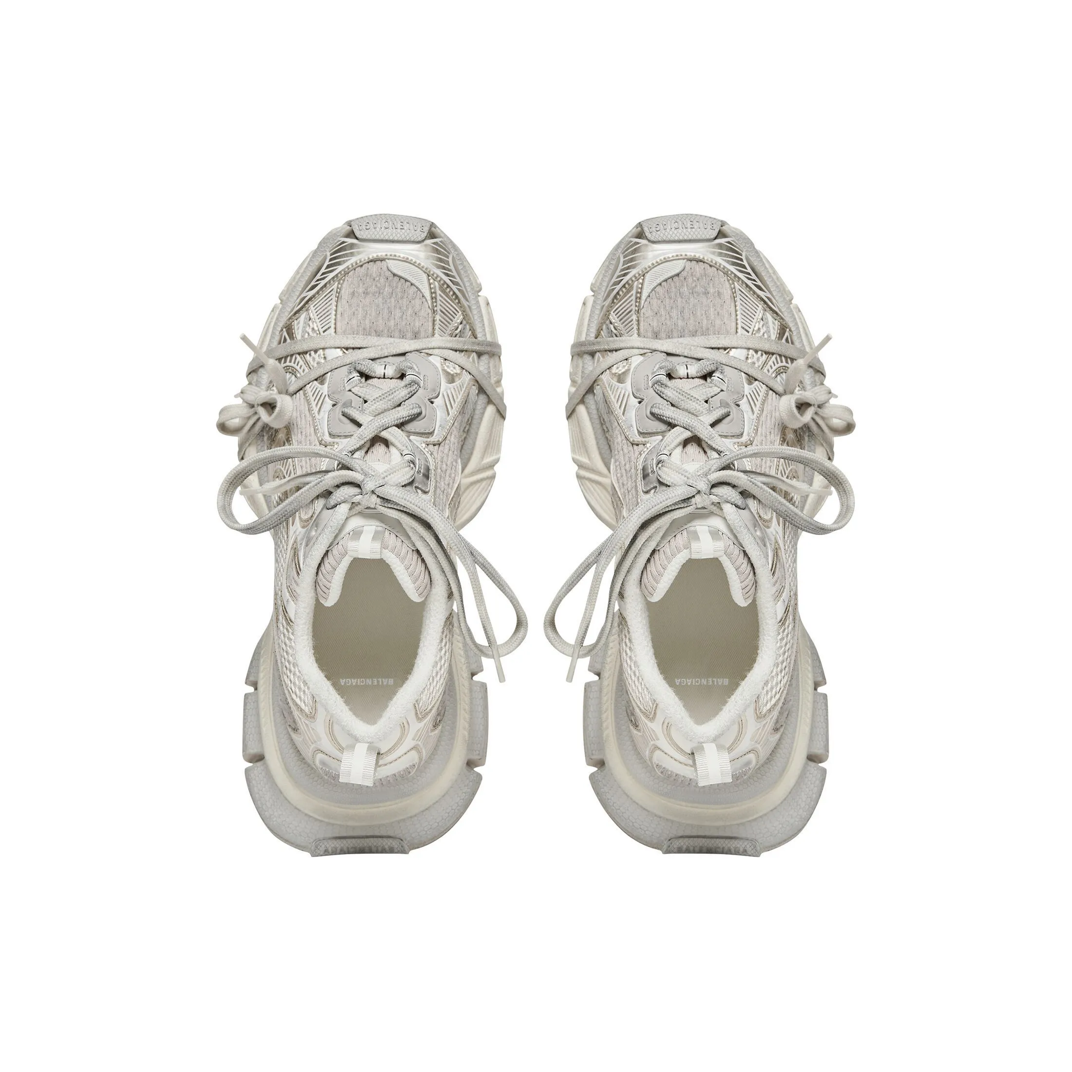 ★BALENCIAGA★ブラックとホワイトのメッシュ & ポリウレタン製 3XL トレーナーは★直営店★