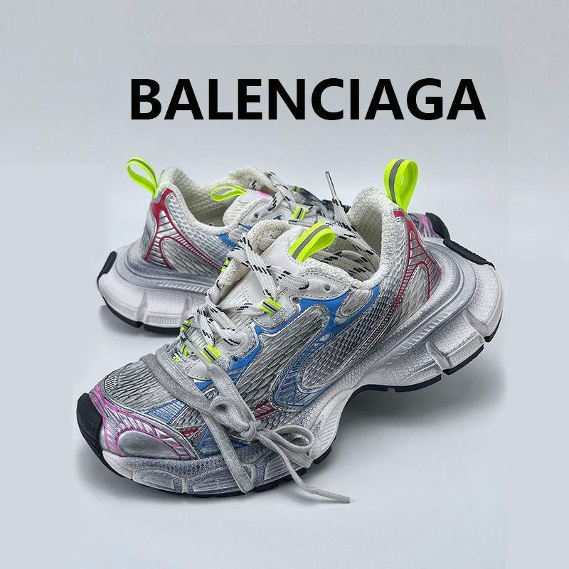 ★BALENCIAGA★ブラックとホワイトのメッシュ & ポリウレタン製 3XL トレーナーは★直営店★