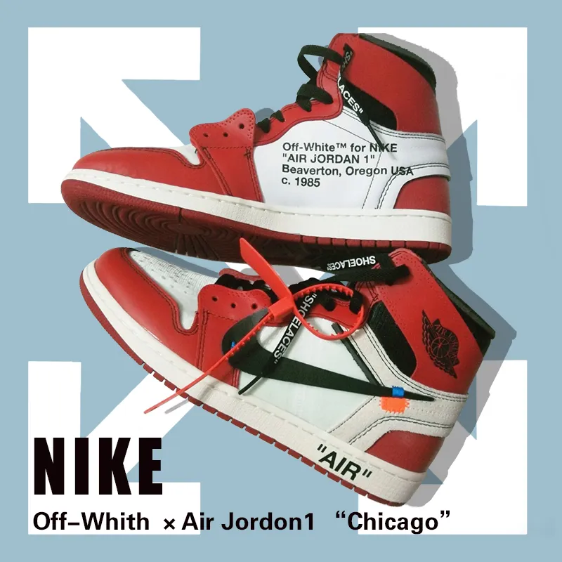 エアジョーダン AIR JORDAN エア オフホワイト ハイ ホワイト エアジョーダン 'CHICAGO' スニーカー メンズ 【 AIR OFFWHITE X 1 RETRO HIGH OG WHITE BLACKVARSITY REDBLACK 】