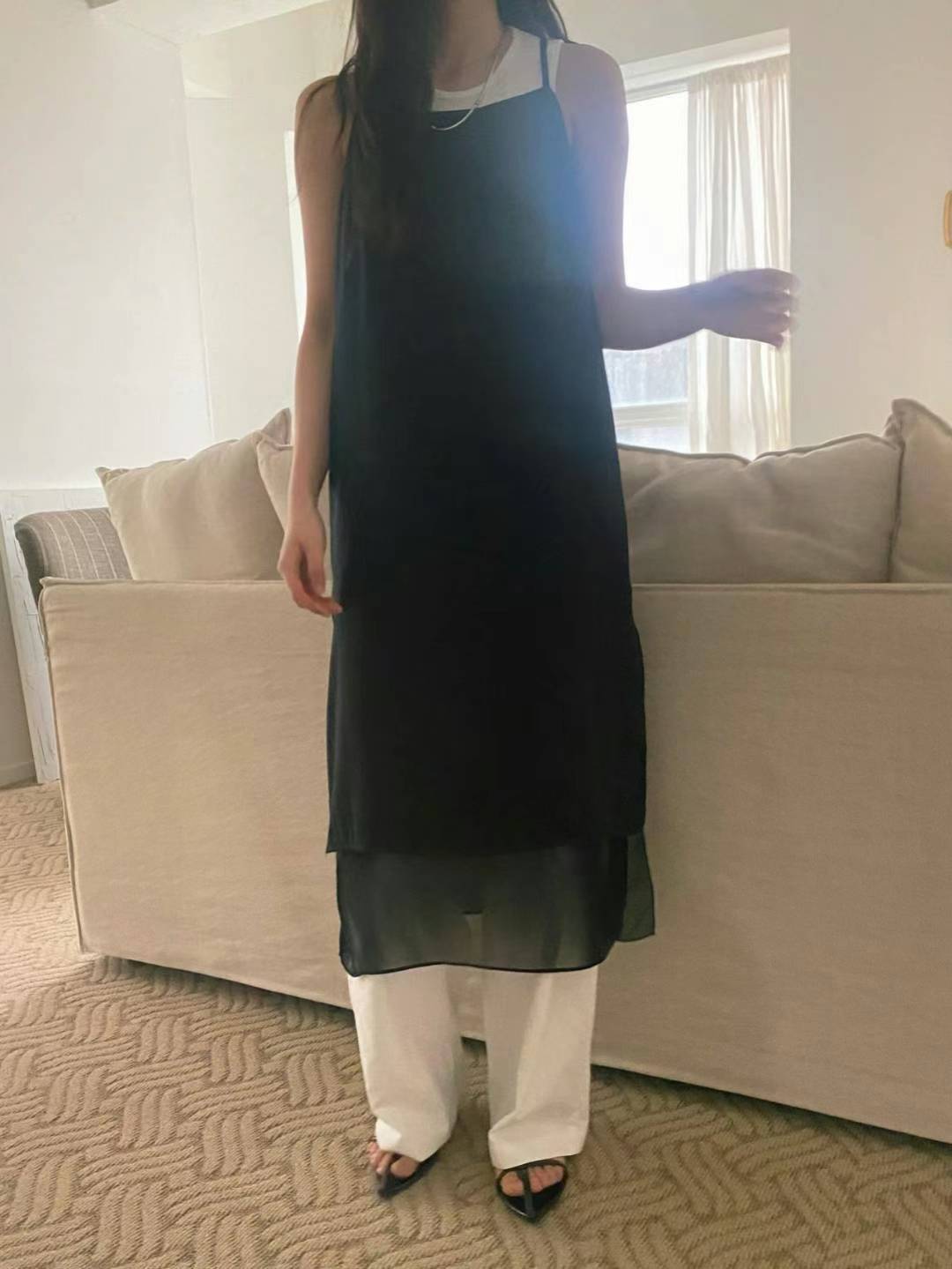 CATALINA TWO TIER HEM CAMI-DRESS