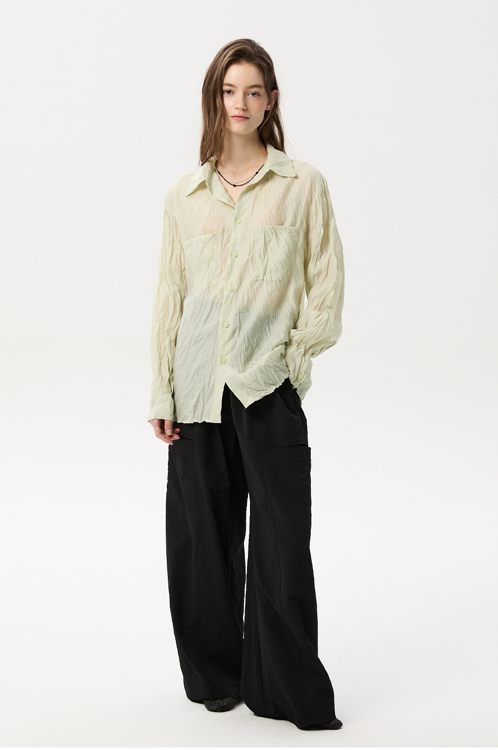 ML13 / CRINKLE LONG SLEEVES SHIRTS