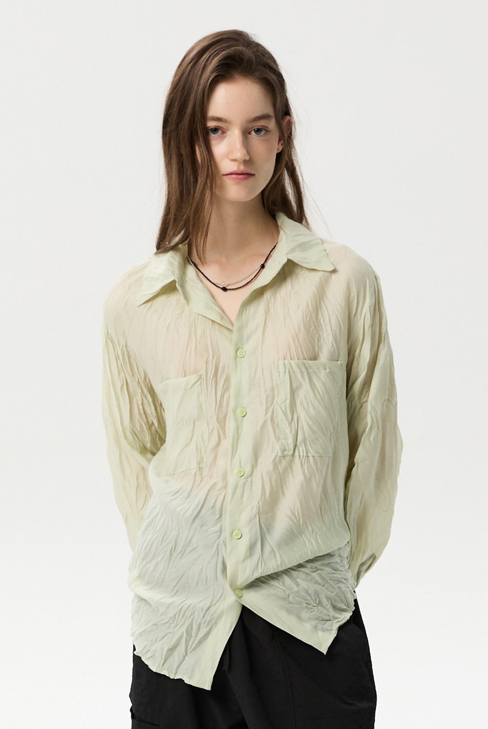 ML13 / CRINKLE LONG SLEEVES SHIRTS