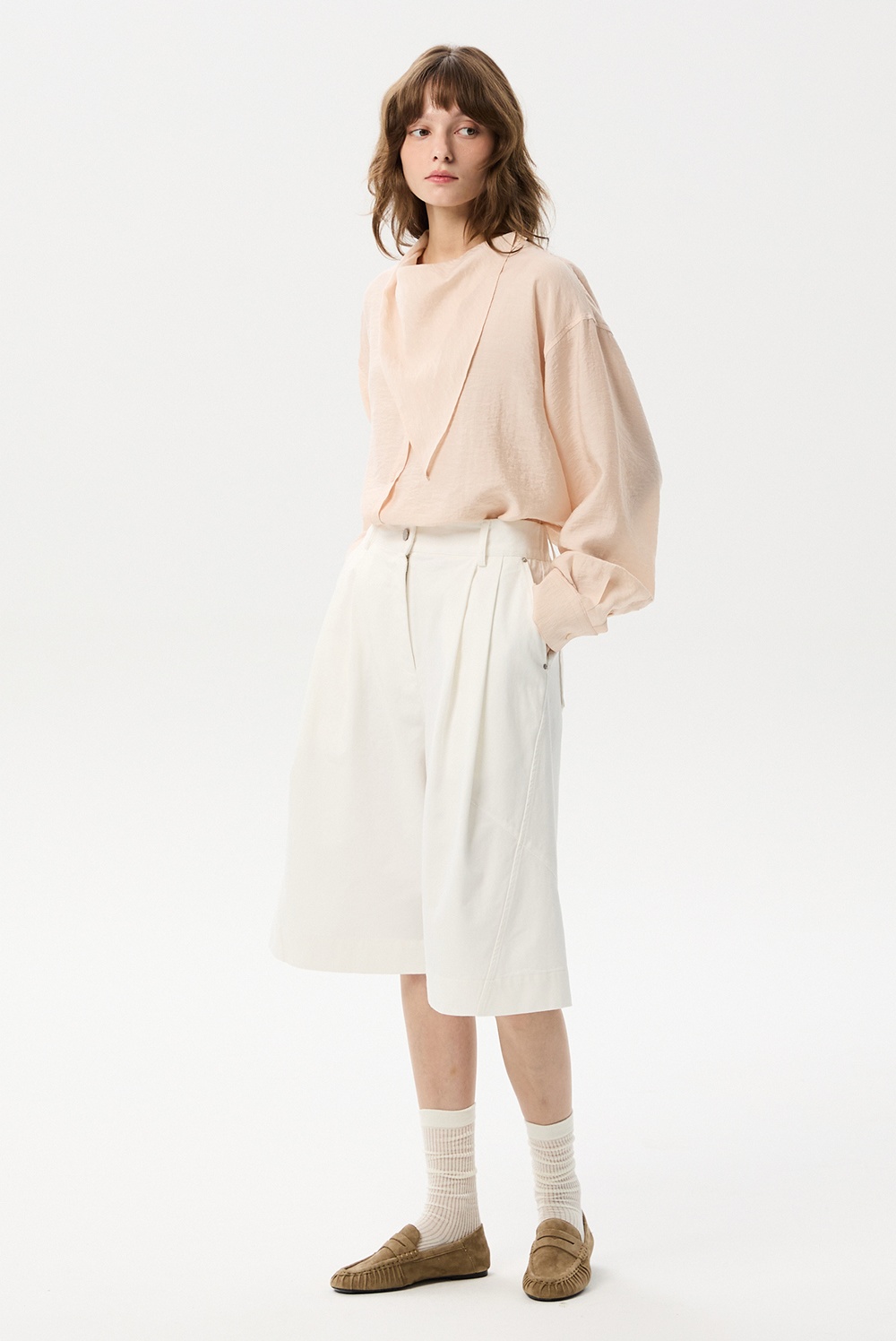 ML19 / COTTON WIDE BERMUDA PANTS