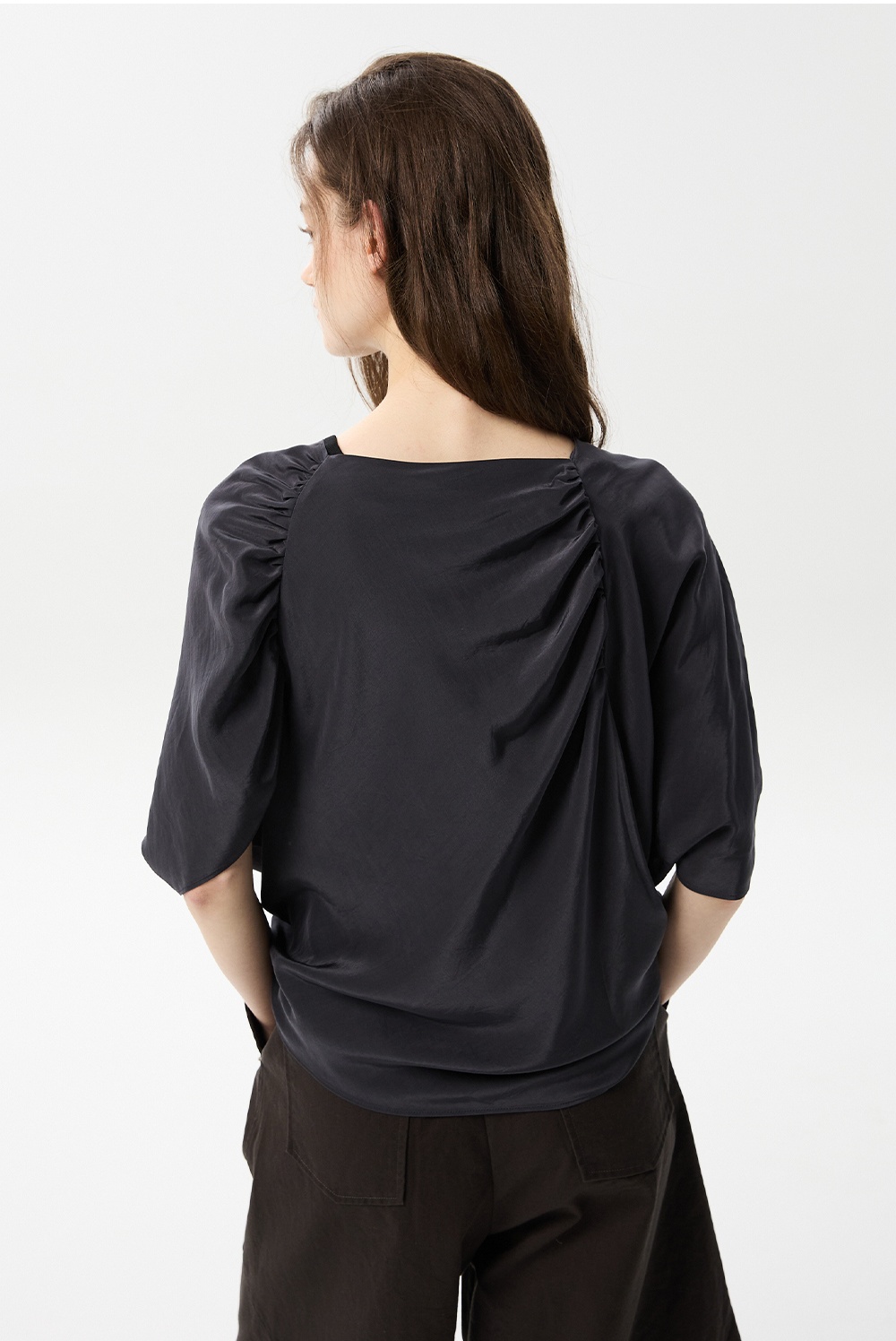 ML09 / UNBALANCED DRAPE SHIRTS