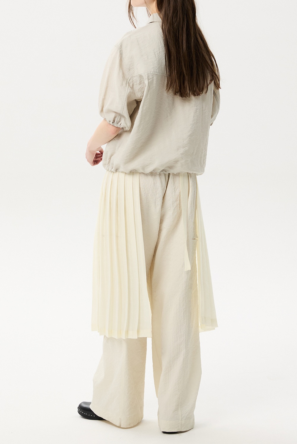 ML21 / PLEATS LAYERED SKIRT