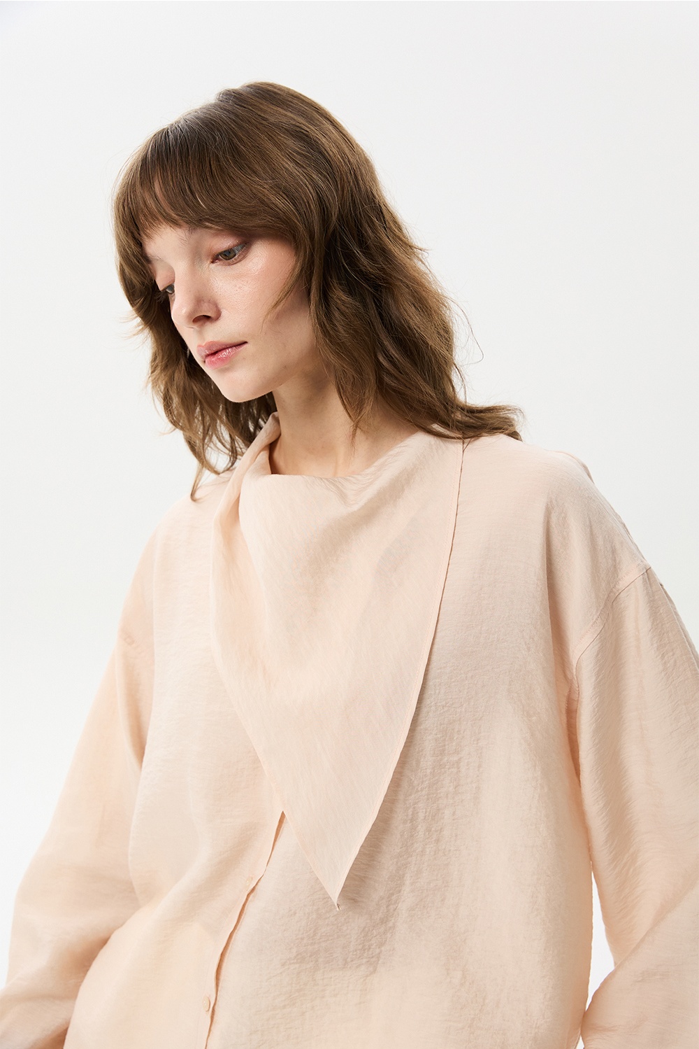 ML11 / UNBALANCED SCARF SHIRTS