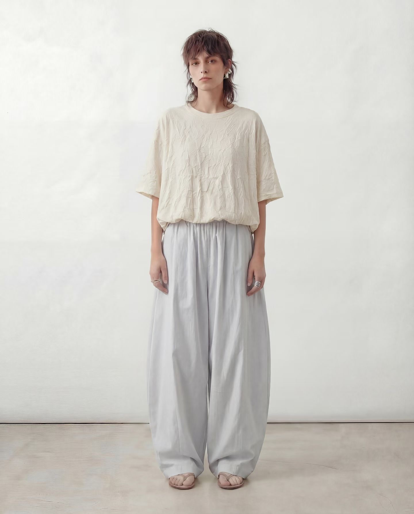JY14 / BANDED WAIST COCOON TROUSERS