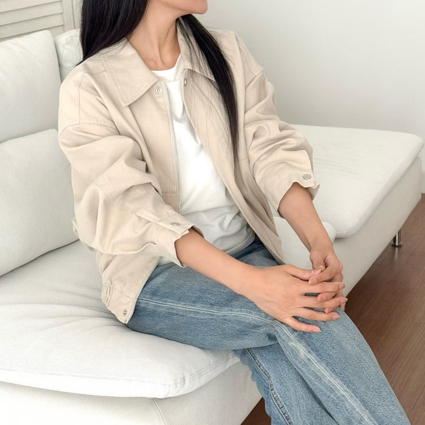 FRANKI COLLAR BOMBER JACKET