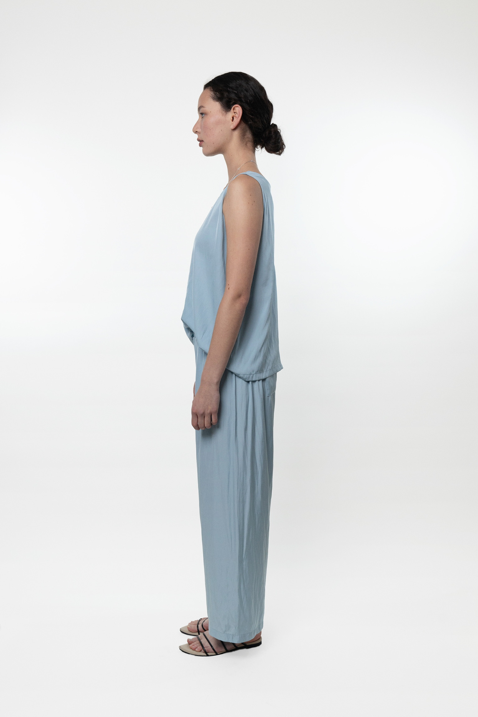 AL11/ CO-ORD LUX OVERLAP TOP/PANTS SET