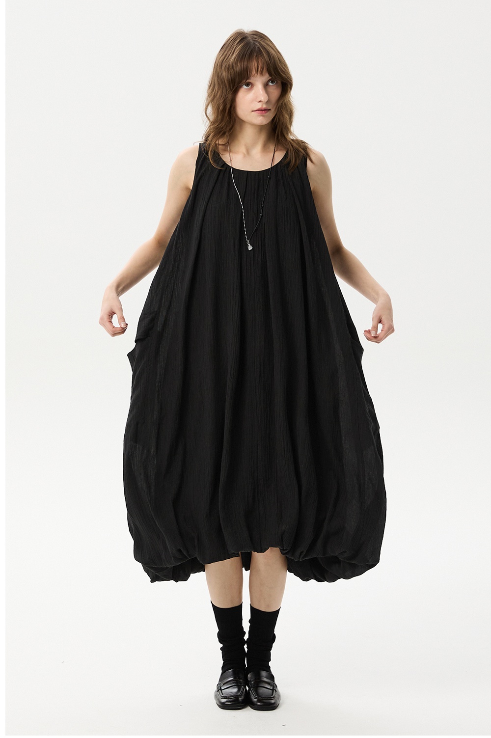 ML15 / BALLOON SLEEVELESS DRESS