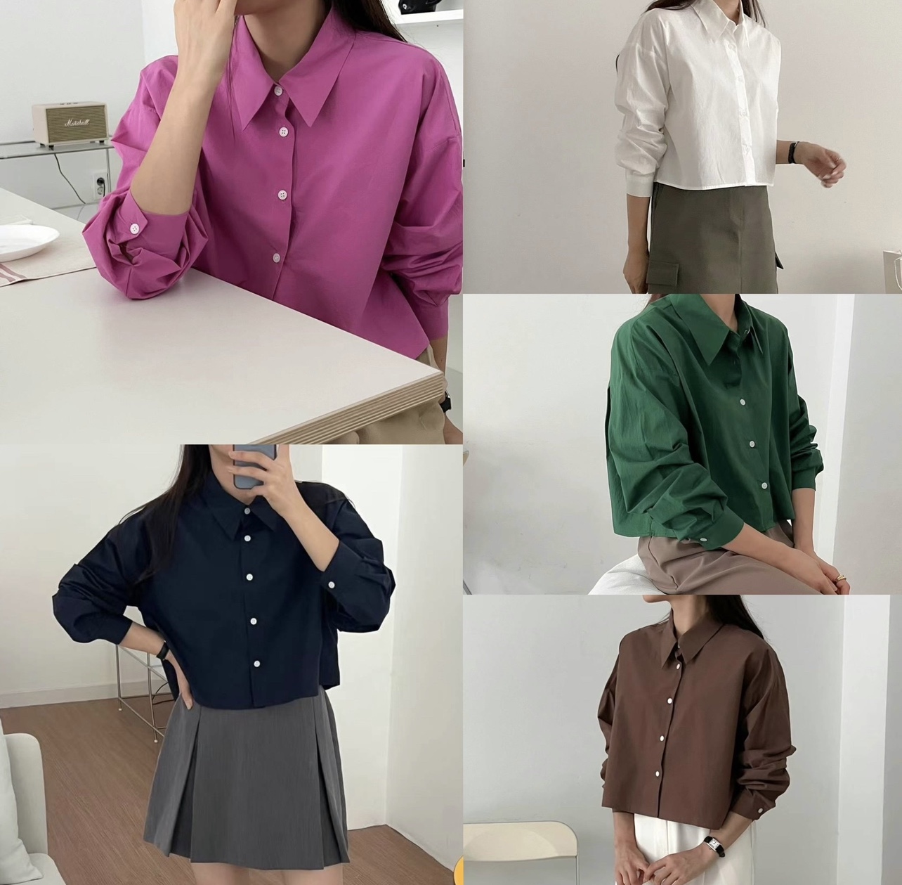 T11/ CROPPED BUTTON-DOWN SHIRT