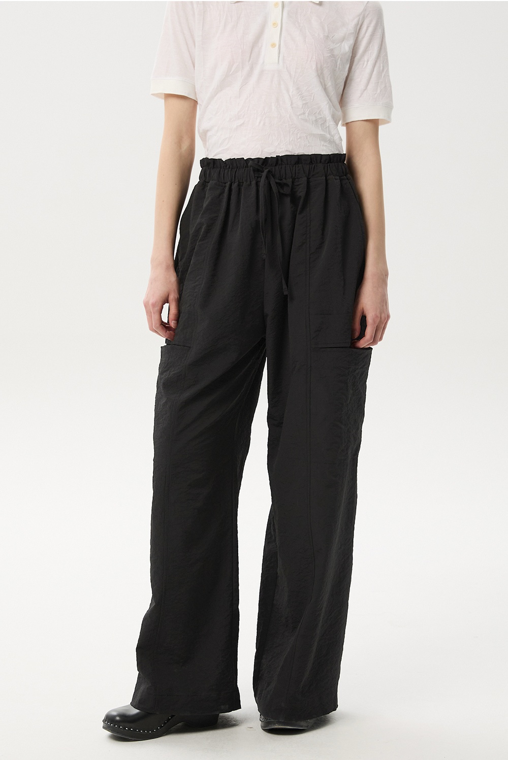 ML17 / CUT LINE WIDE BANDING PANTS