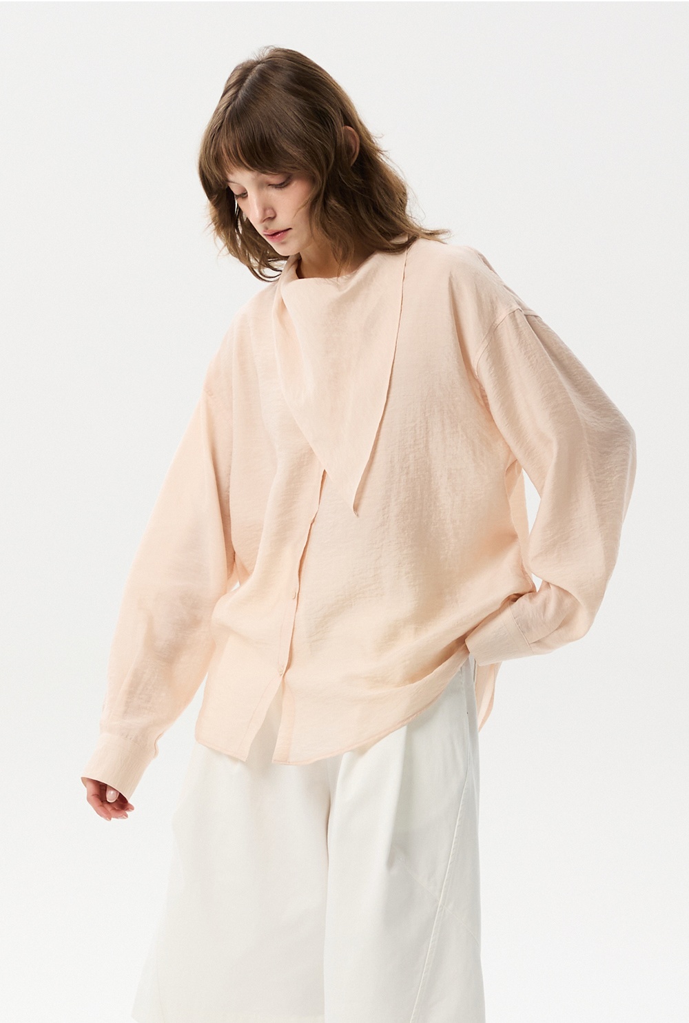 ML11 / UNBALANCED SCARF SHIRTS