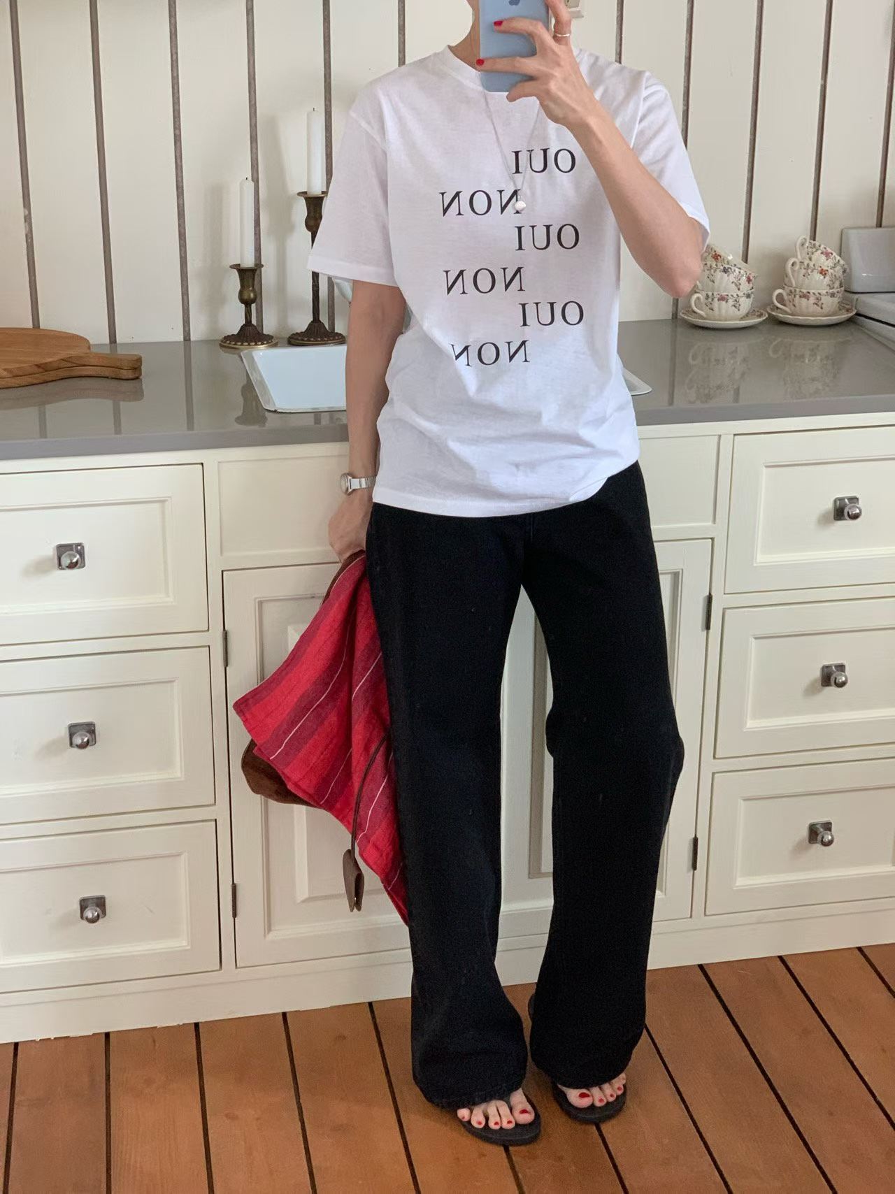 ELISA "OUI/NON" SLOGAN TEE