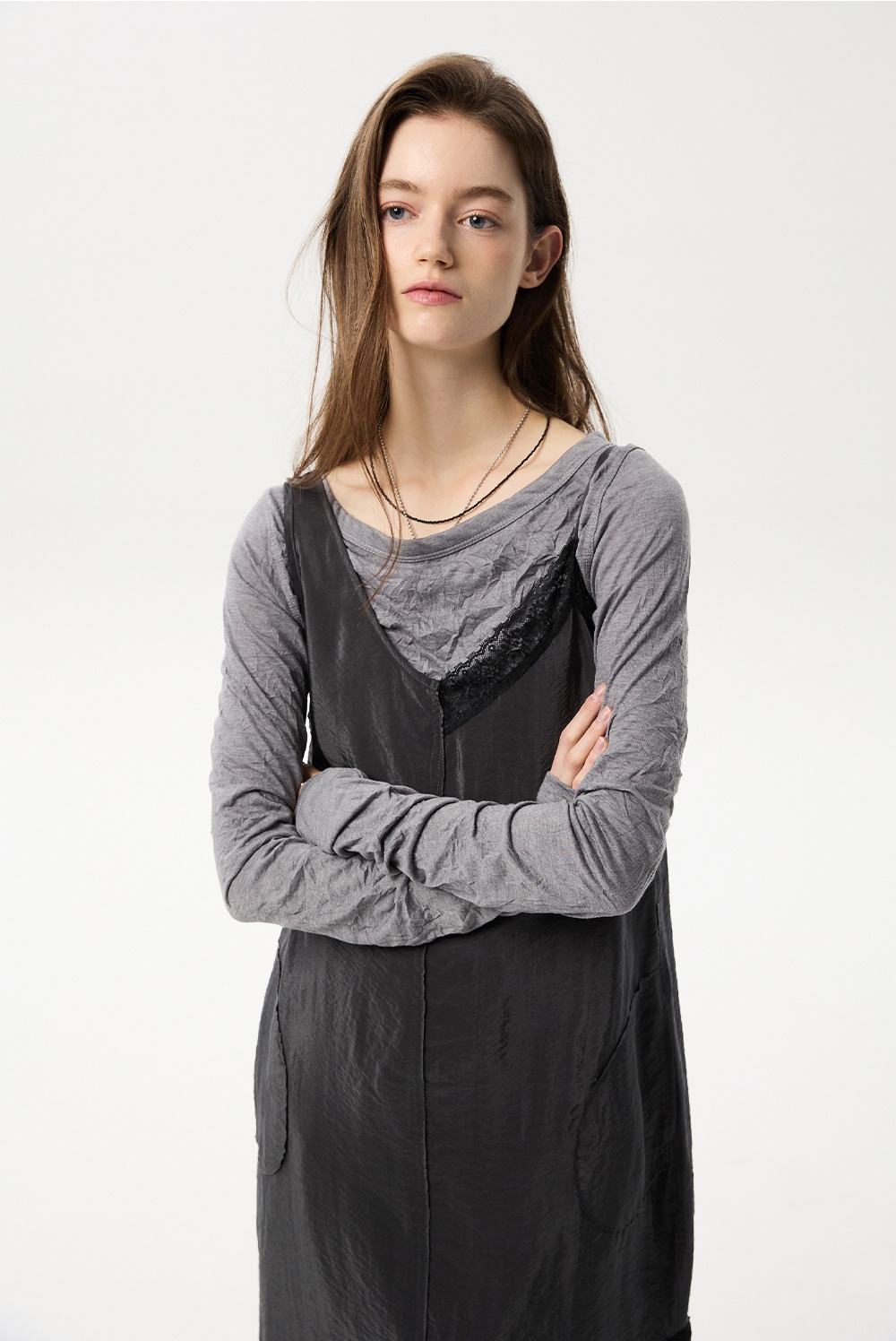 ML14 / UNBALANCED LAYERED DRESS