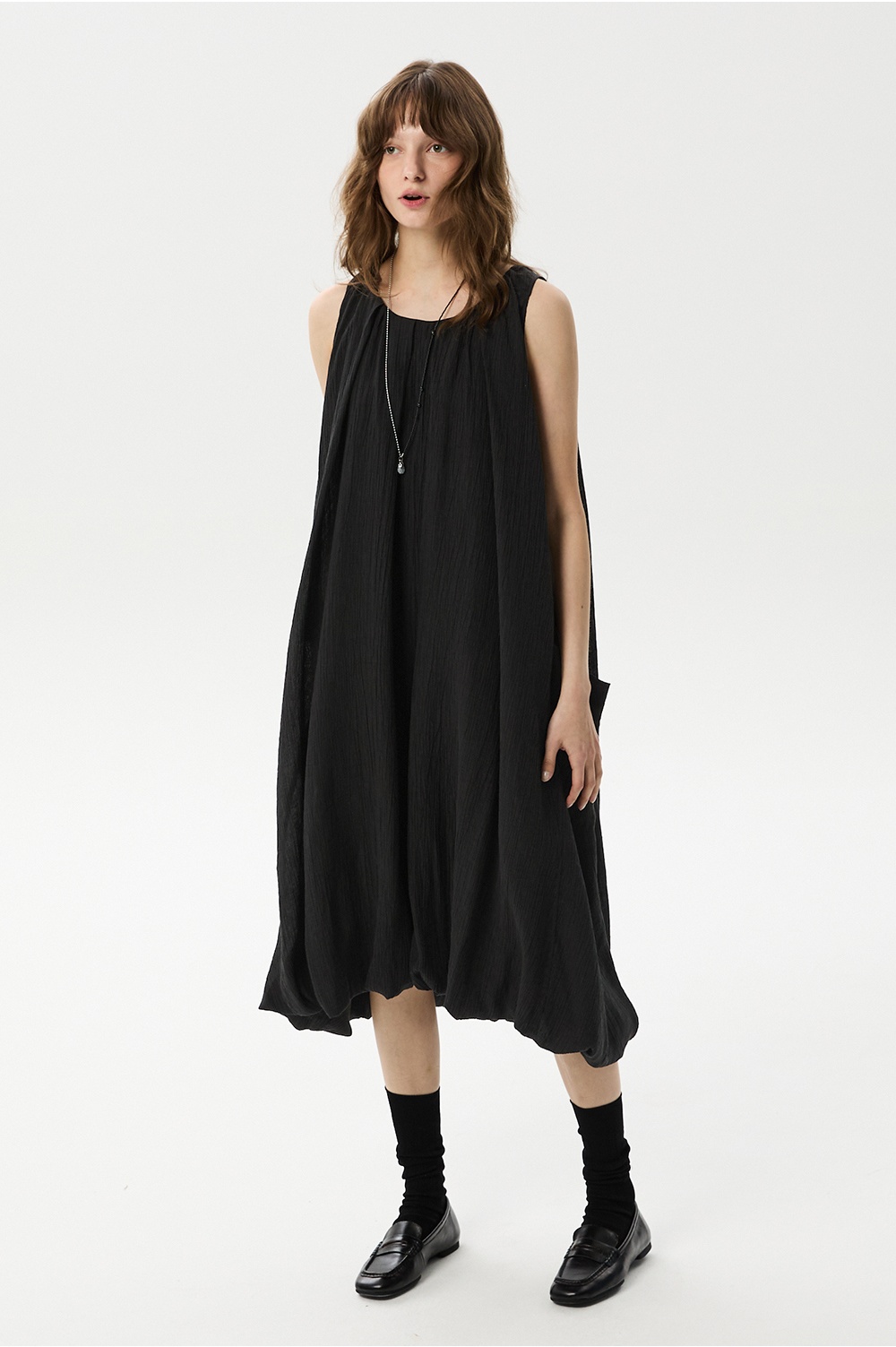 ML15 / BALLOON SLEEVELESS DRESS