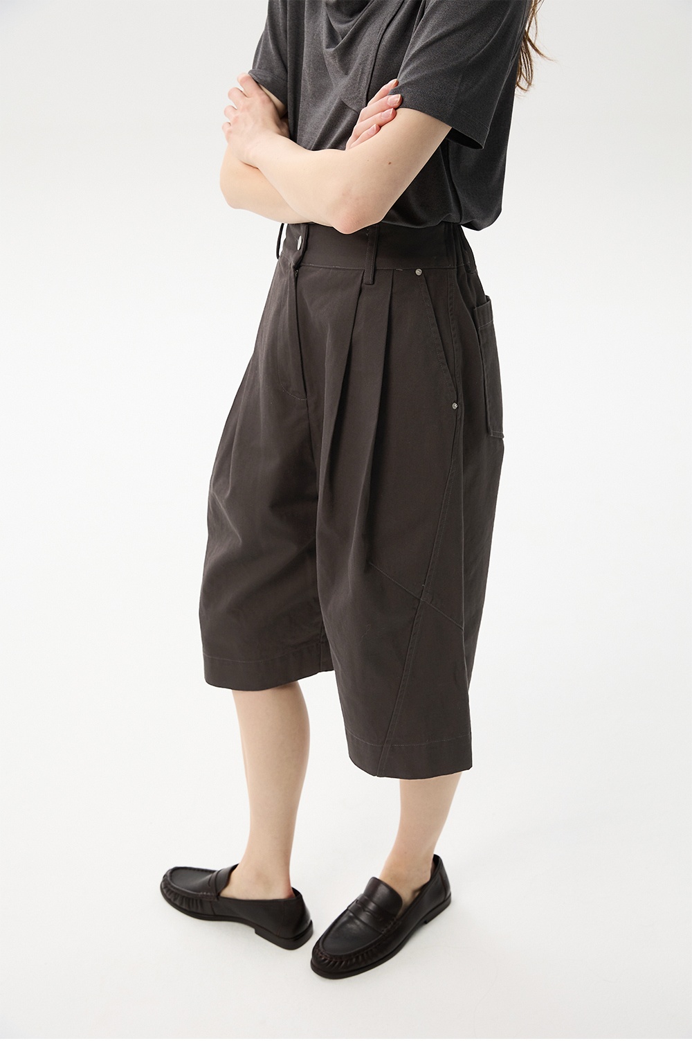 ML19 / COTTON WIDE BERMUDA PANTS