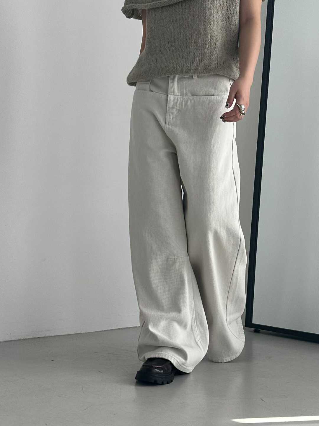 ELSIE DROP FRONT SLIT POCKETS JEANS