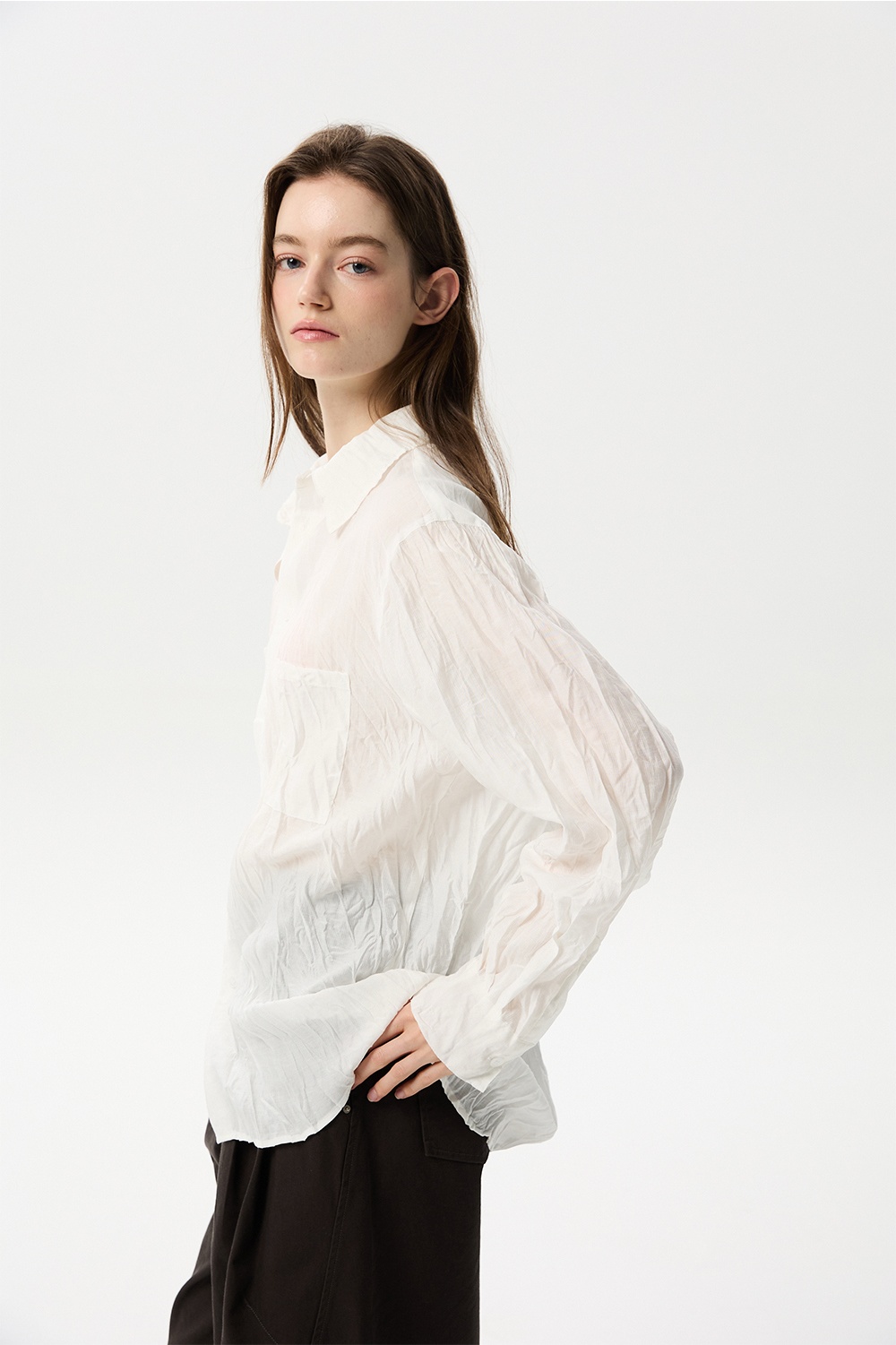 ML13 / CRINKLE LONG SLEEVES SHIRTS