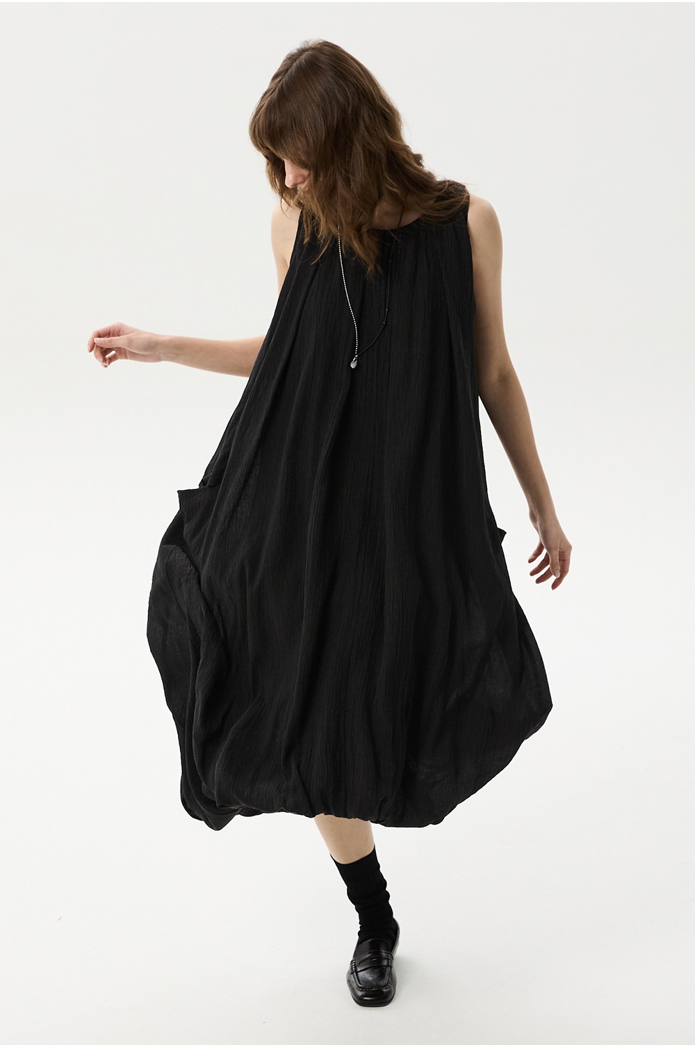 ML15 / BALLOON SLEEVELESS DRESS