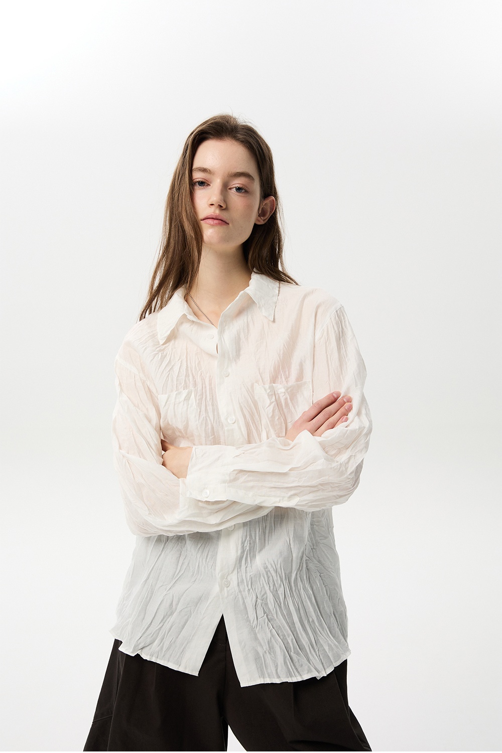 ML13 / CRINKLE LONG SLEEVES SHIRTS