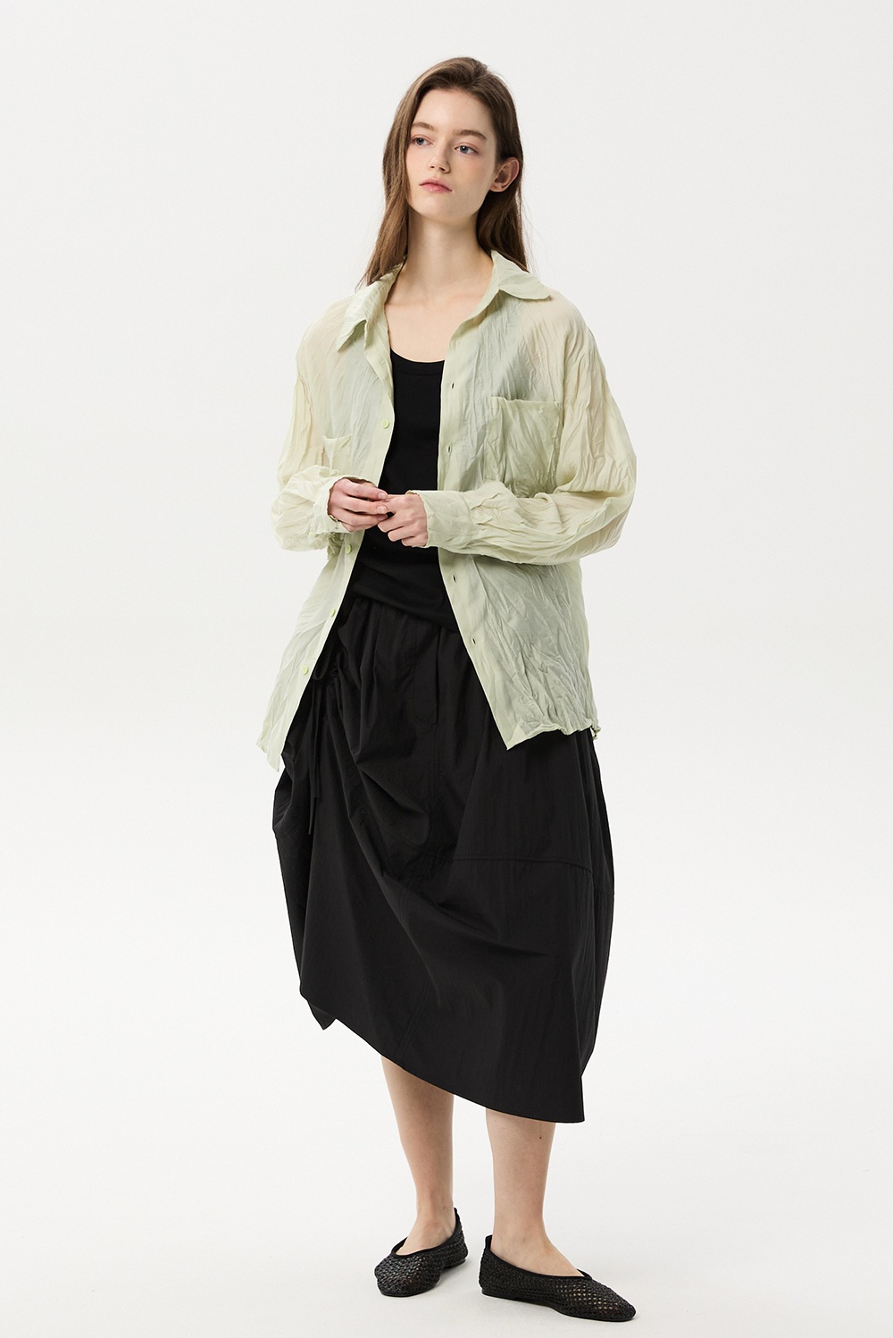 ML22 / UNBALANCED STRING FLARE SKIRT