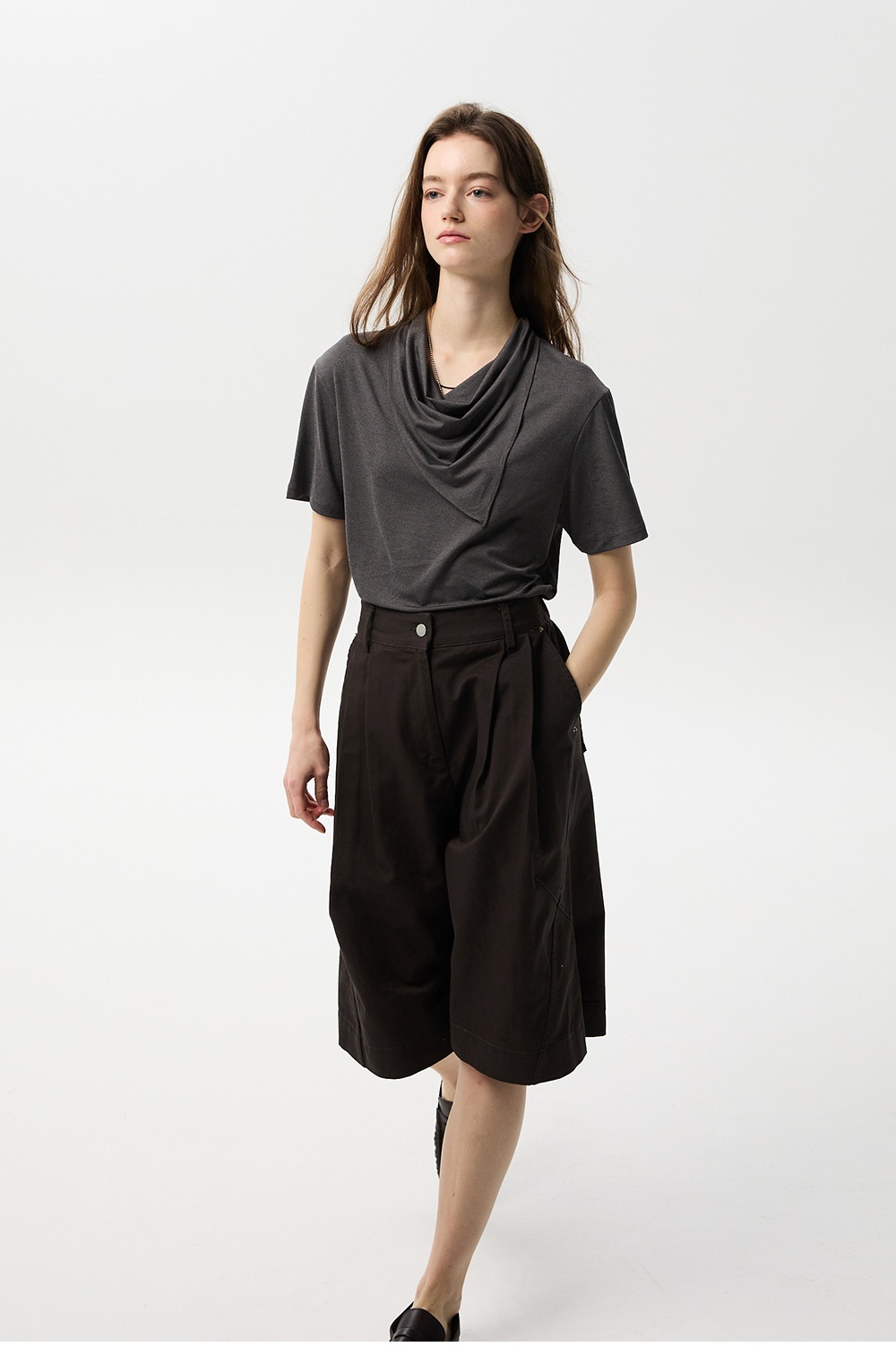 ML19 / COTTON WIDE BERMUDA PANTS