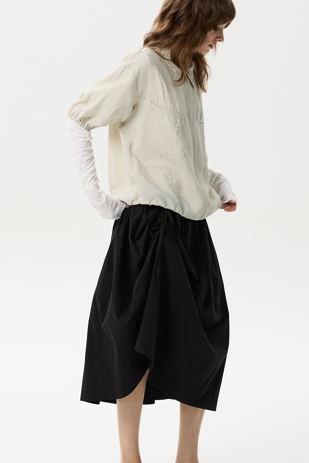 ML22 / UNBALANCED STRING FLARE SKIRT