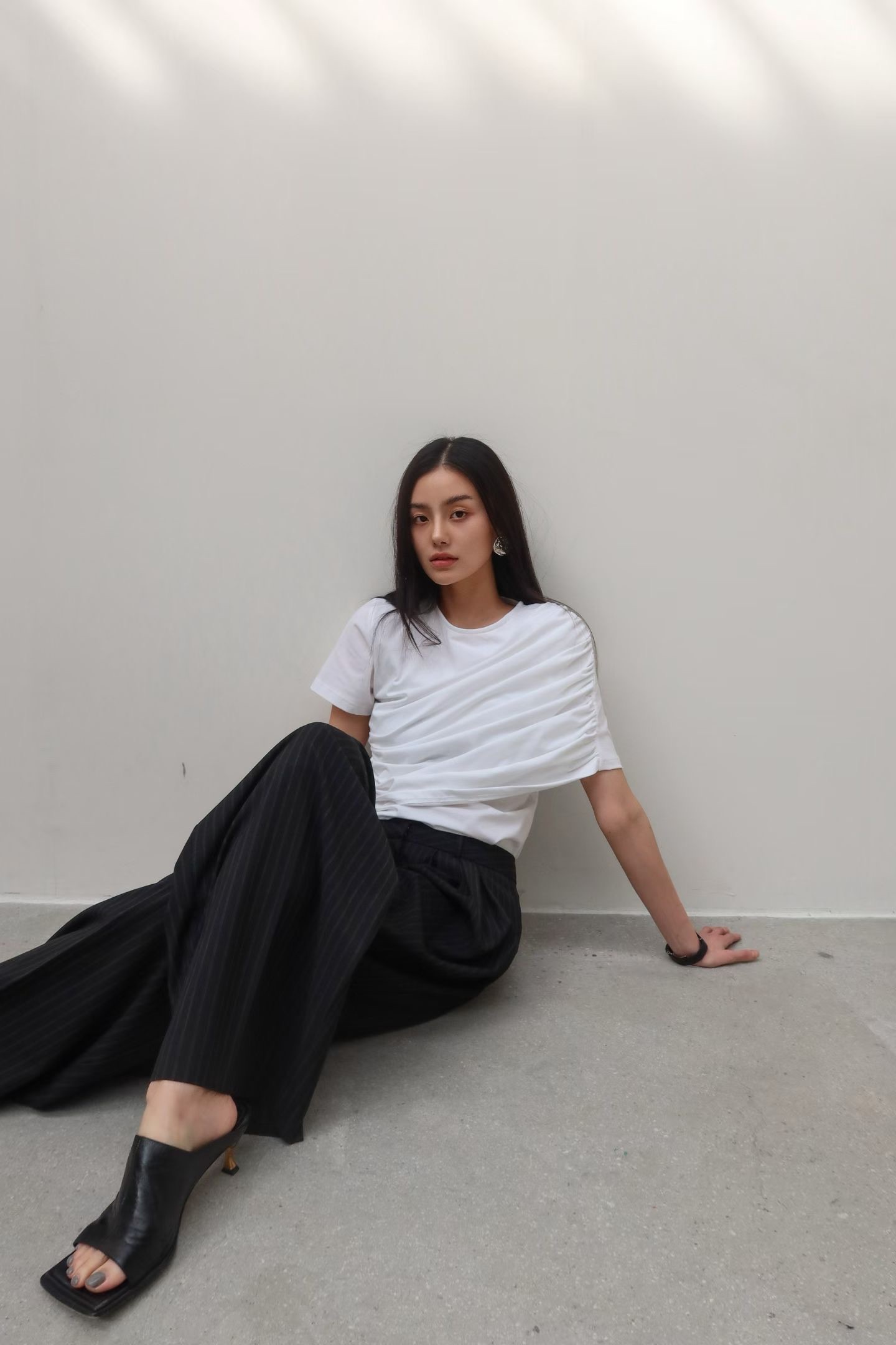 BY07 / RUCHING SHORT SLEEVES TEE