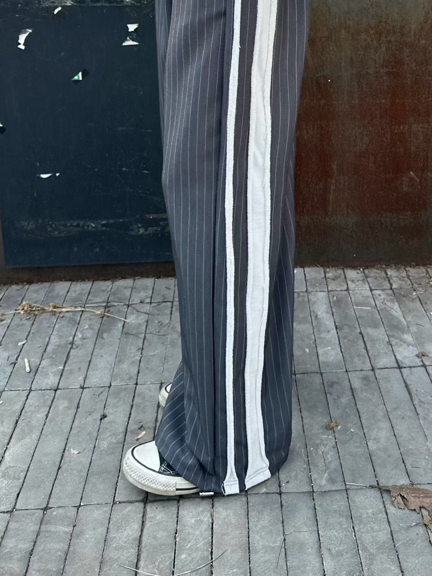 BF09 / Side Panelled Striped Trousers 