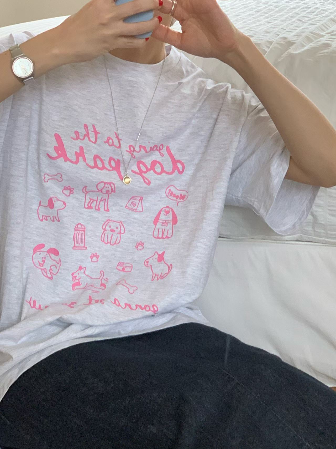 EMELY "DOG PARK" BAGGY TEE