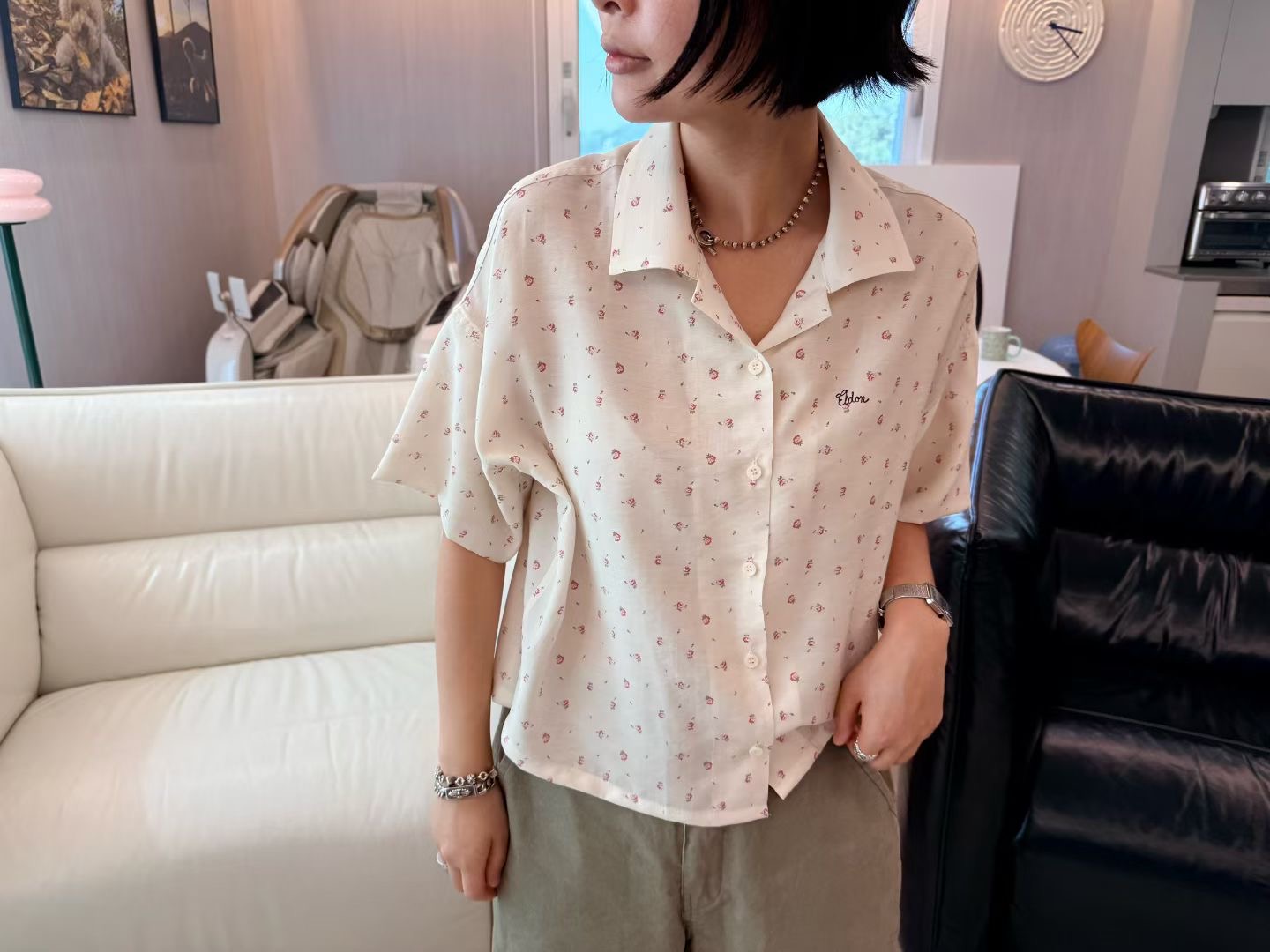 760426/BUTTON DOWN FLORAL PRINTED SHIRT 