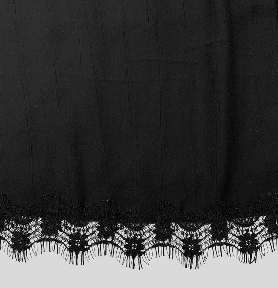 DEVORAH LACE TRIM A-LINE SKIRT