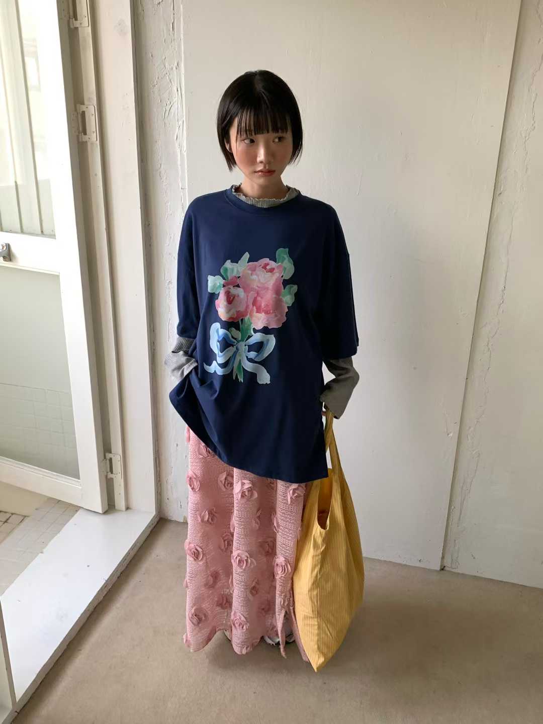 ELODIE FLOWER BOUQUET OVERSIZED TEE