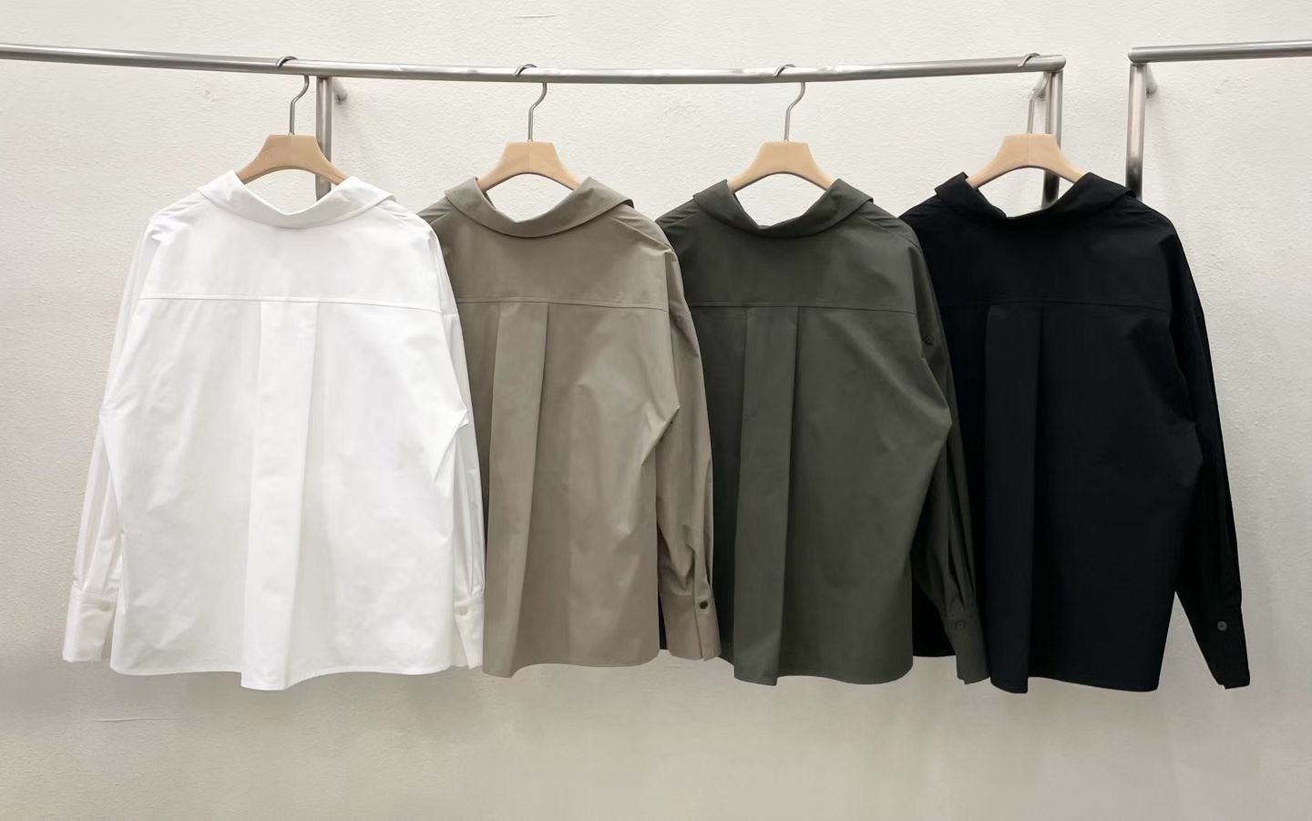 LE20 / TWIST FRONT COLLARED SHIRT