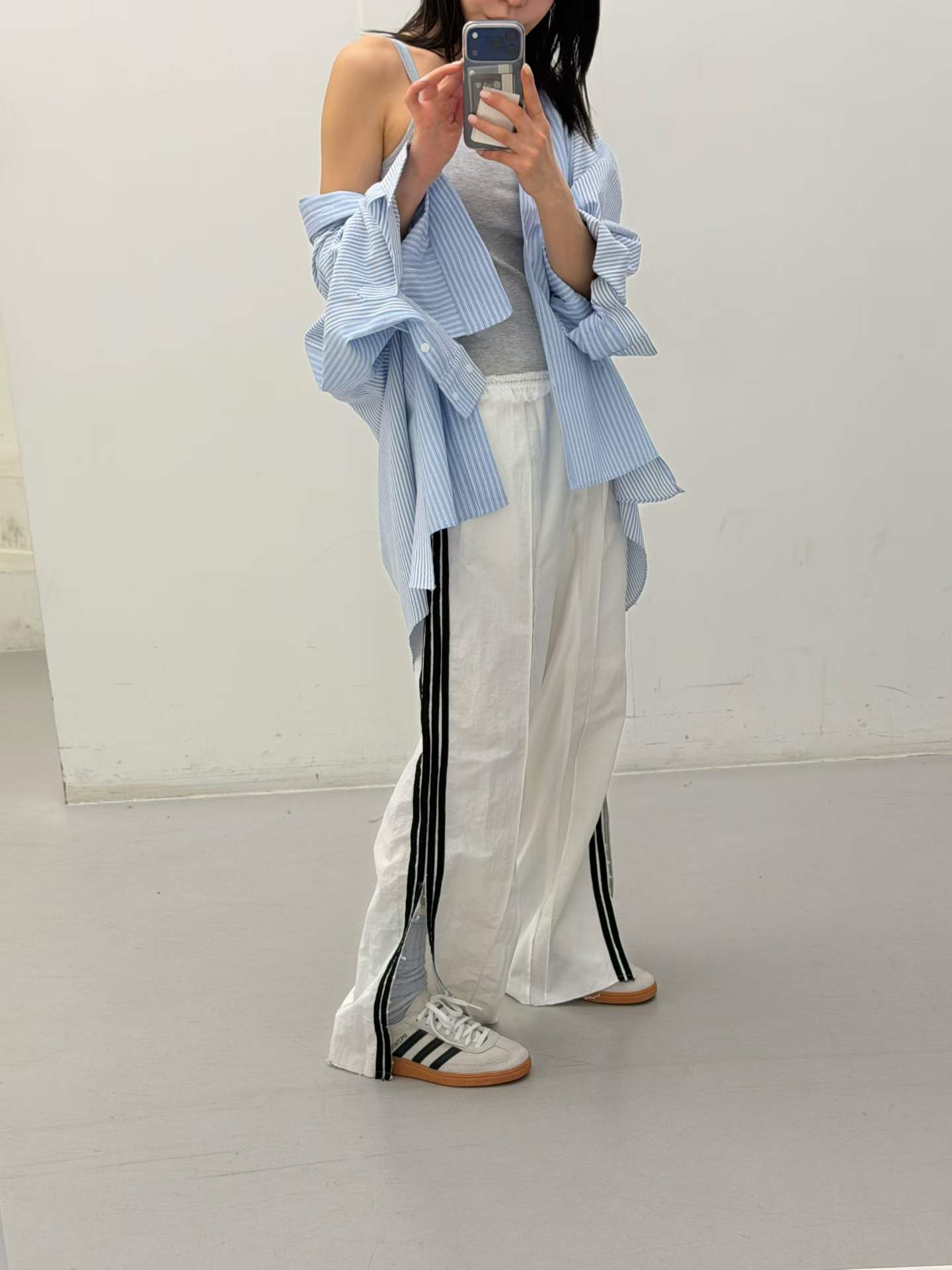 EIDEN PANEL OPEN HEM CONTRAST TRACKPANTS